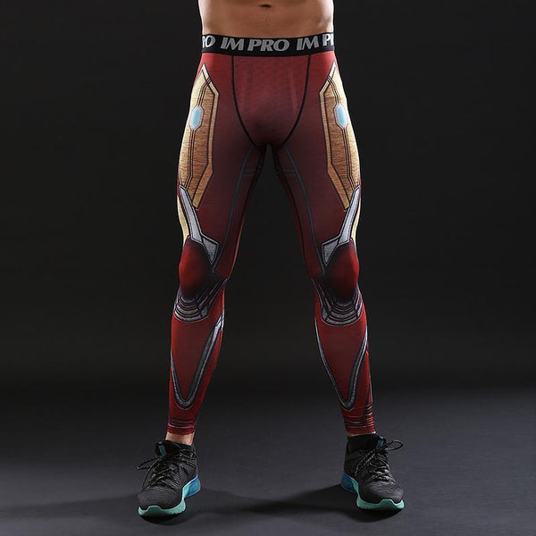 Avengers 3 IRON MAN Compression Leggings for Men