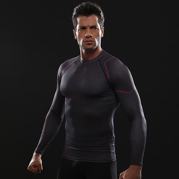 Avengers 3 IRON MAN Long Sleeve Compression Shirt