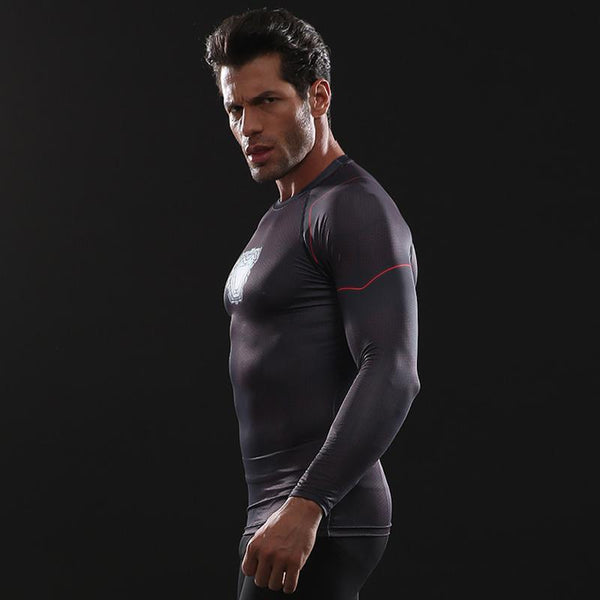 Avengers 3 IRON MAN Long Sleeve Compression Shirt for Men