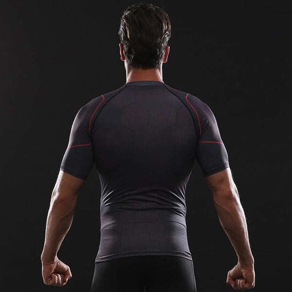 Avengers 3 IRON MAN Short Sleeve Compression Shirt