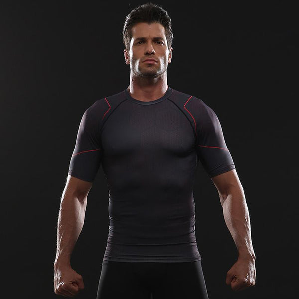 Avengers 3 IRON MAN Short Sleeve Compression Shirt