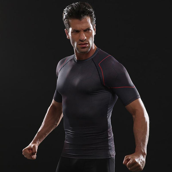 Avengers 3 IRON MAN Short Sleeve Compression Shirt