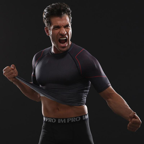 Avengers 3 IRON MAN Short Sleeve Compression Shirt