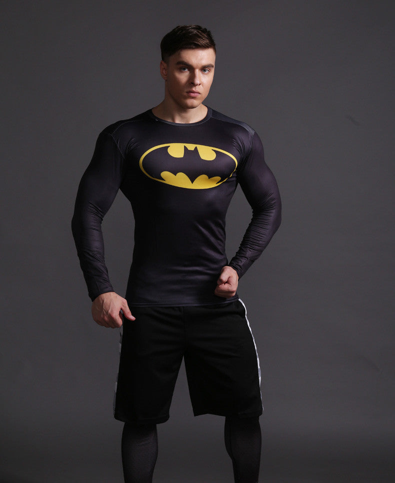Batman Muscle Fit Batman Workout Shirts BATMAN Black Compression