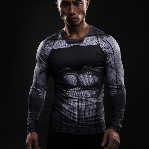 Dark Grey BATMAN Compression Shirt for Men (Long Sleeve) – ME