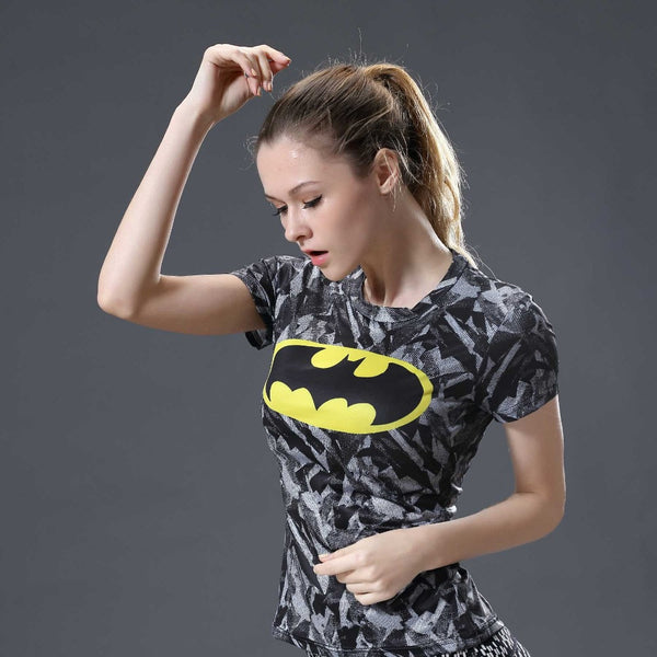 BATMAN Compression Short Sleeve Shirt for Women – ME SUPERHERO