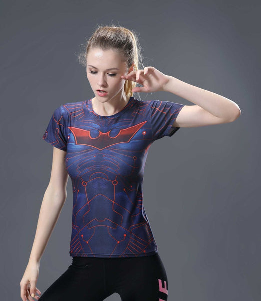BATMAN Short Sleeve Compression Shirt for Women