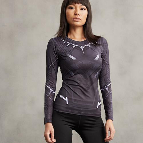 BLACK PANTHER Compression Shirt for Women (Long Sleeve)