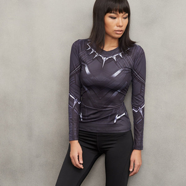 BLACK PANTHER Compression Shirt for Women (Long Sleeve)