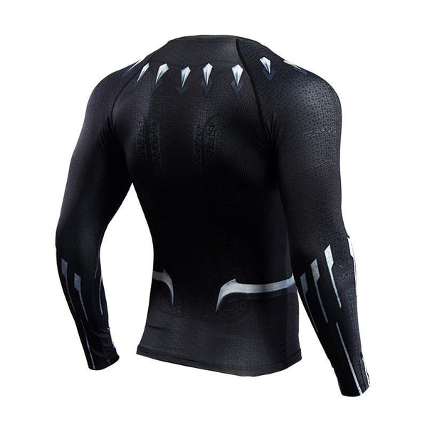 Infinity War BLACK PANTHER Long Sleeve Compression Shirt for Men