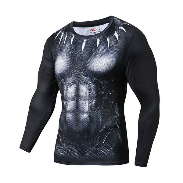 BLACK PANTHER Long Sleeve Compression Shirt for Men