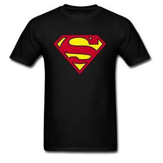 Black SUPERMAN Logo Tee Shirt for Men