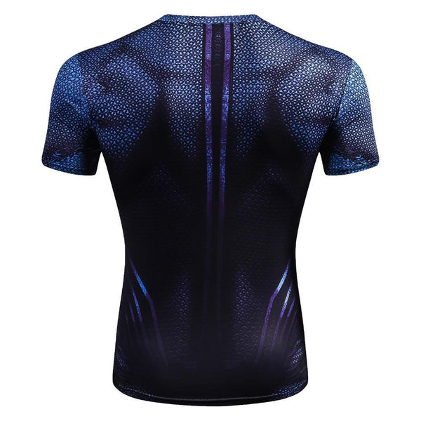 Blue SUPERMAN Short Sleeve Compression Shirt for Men