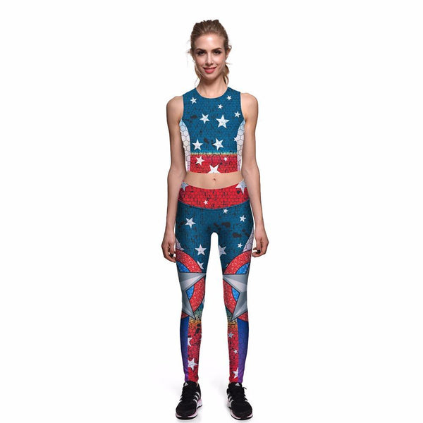 CAPTAIN AMERICA Compression Leggings