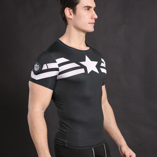 CAPTAIN AMERICA Compression Shirt (Short Sleeve)
