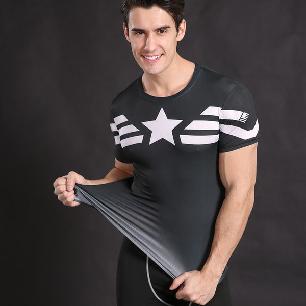 CAPTAIN AMERICA Compression Shirt (Short Sleeve)