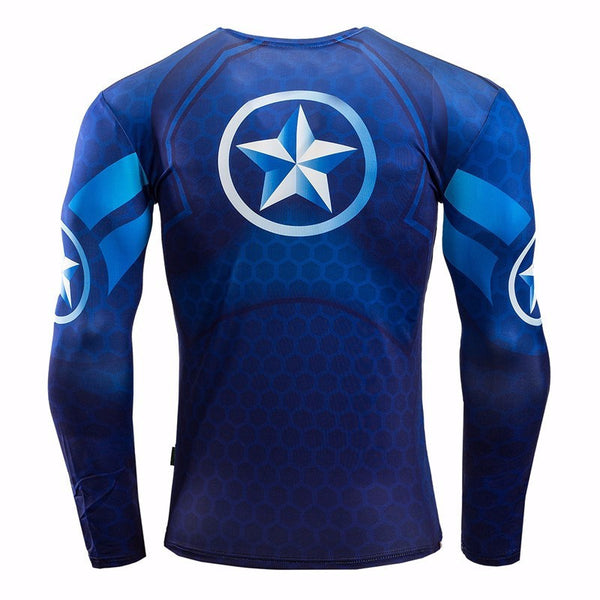 CAPTAIN AMERICA Compression Shirt for Men (Long Sleeve)