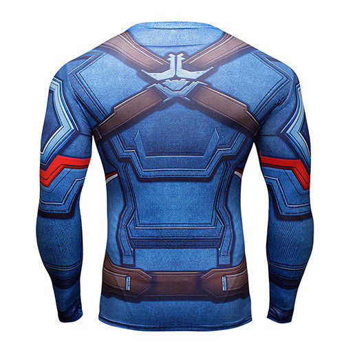 CAPTAIN AMERICA Compression Shirt for Men (Long Sleeve)