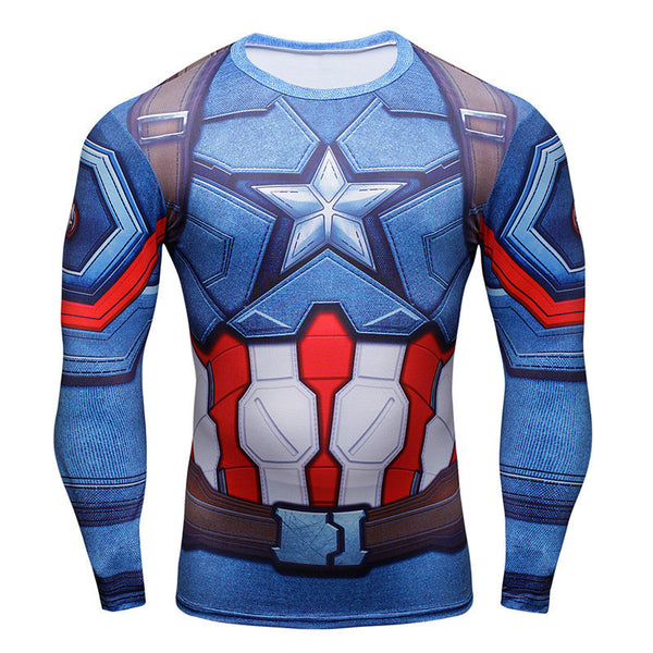 CAPTAIN AMERICA Compression Shirt for Men (Long Sleeve)
