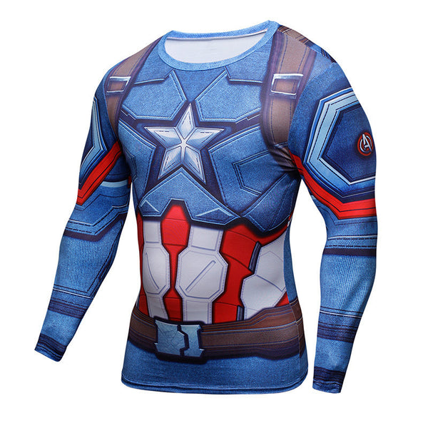 CAPTAIN AMERICA Compression Shirt for Men (Long Sleeve)