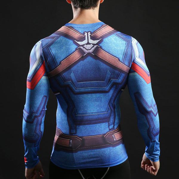 CAPTAIN AMERICA Compression Shirt for Men (Long Sleeve)