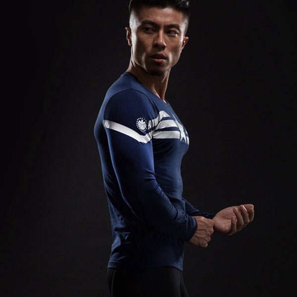 CAPTAIN AMERICA Compression Shirt for Men (Long Sleeve)