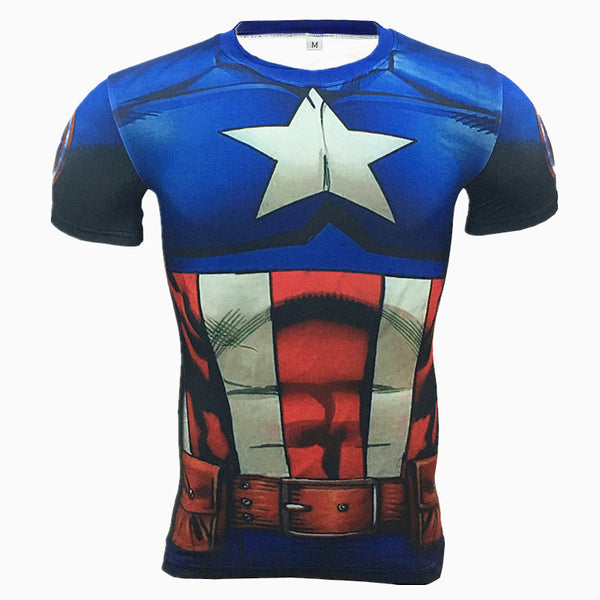 CAPTAIN AMERICA Compression Shirt for Men (Short Sleeve)