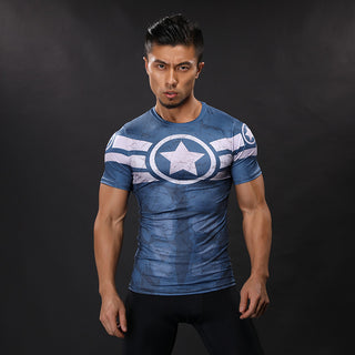 CAPTAIN AMERICA Compression Shirt for Men (Short Sleeve)
