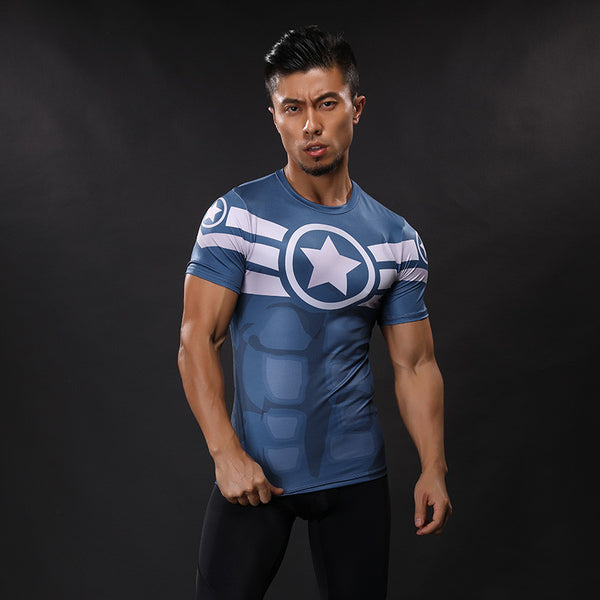 CAPTAIN AMERICA Compression Shirt for Men (Short Sleeve)
