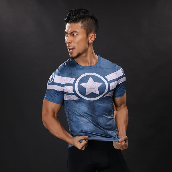 CAPTAIN AMERICA Compression Shirt for Men (Short Sleeve)