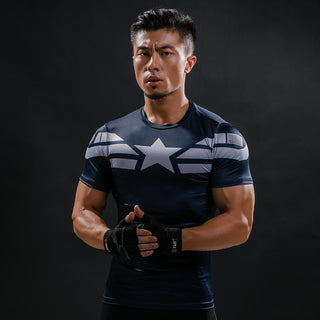 CAPTAIN AMERICA Compression Shirt for Men (Short Sleeve)
