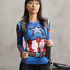 CAPTAIN AMERICA Compression Shirt for Women (Long Sleeve)