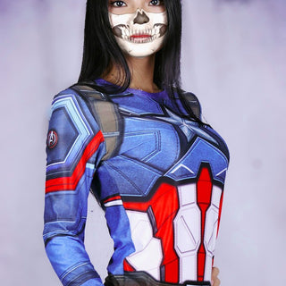 CAPTAIN AMERICA Compression Shirt for Women (Long Sleeve)