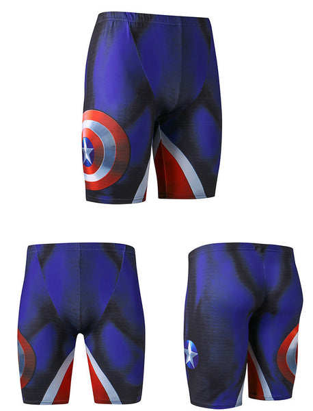 CAPTAIN AMERICA Compression Shorts for Men