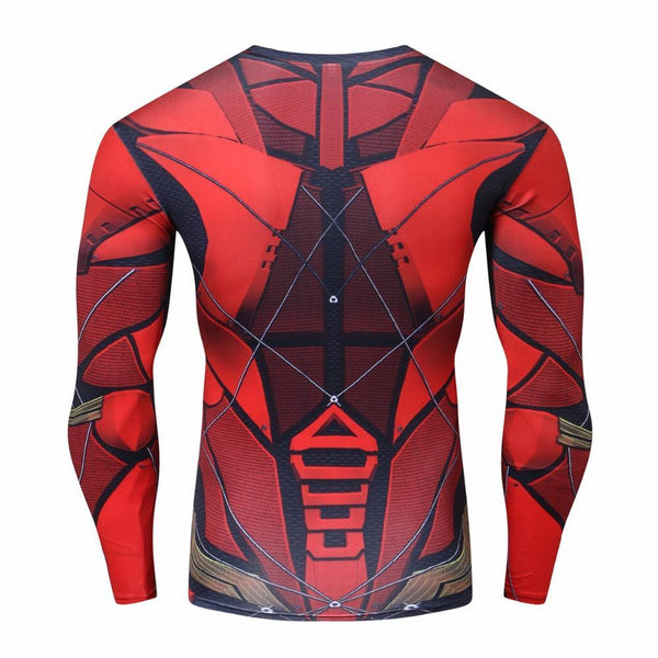 Comic FLASH Long Sleeve Compression Shirt for Men