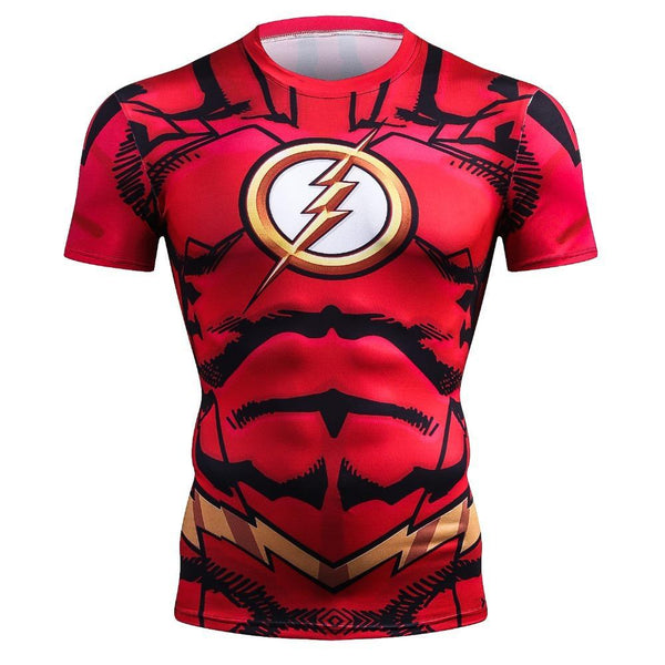 Comic FLASH Short Sleeve Compression Shirt for Men