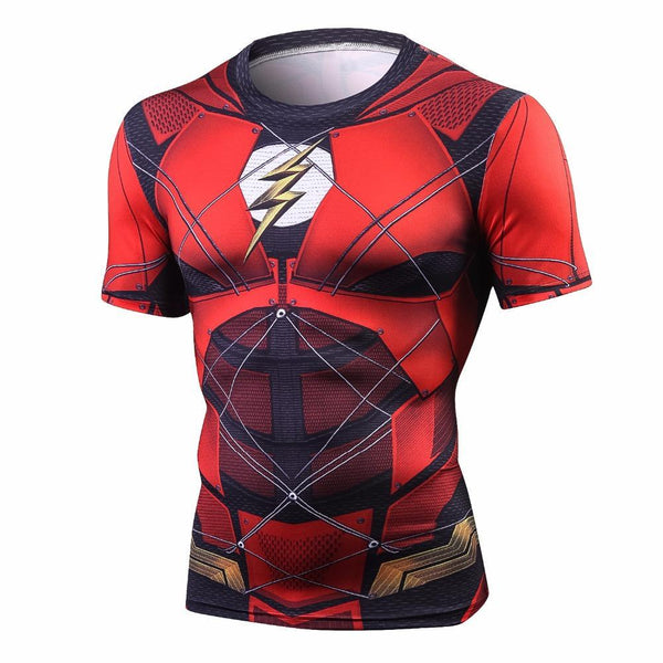 Comic FLASH Short Sleeve Compression Shirt for Men