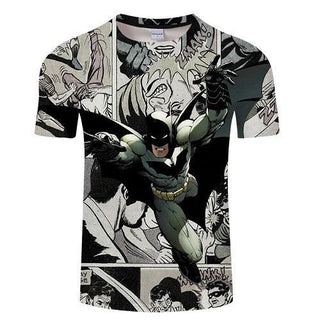Comic Style BATMAN Short Sleeve T-Shirt for Men