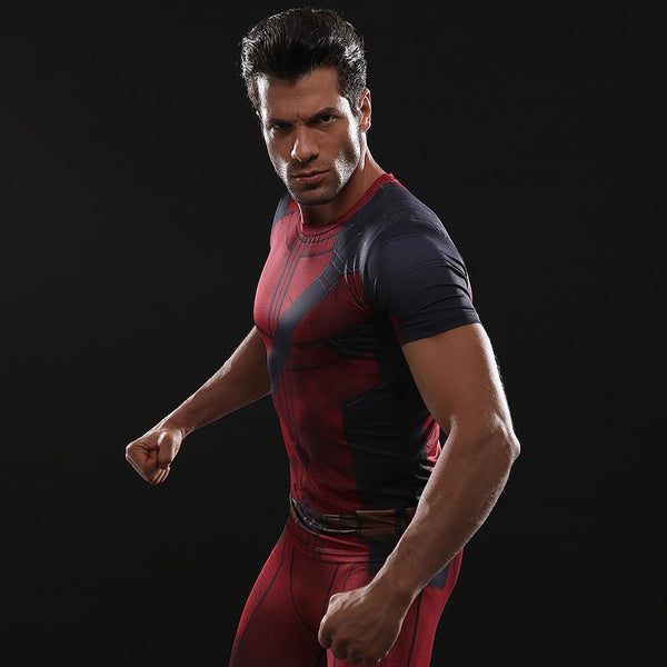 DEADPOOL 2 Short Sleeve Compression Shirt for Men
