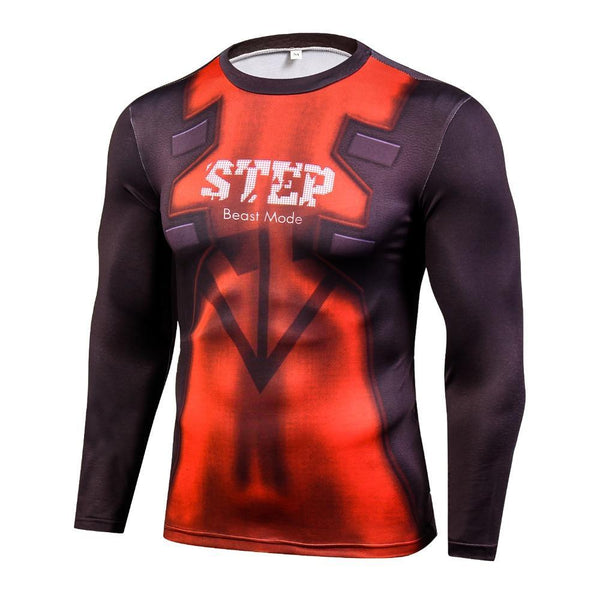DEADPOOL Long Sleeve Compression Shirt for Men