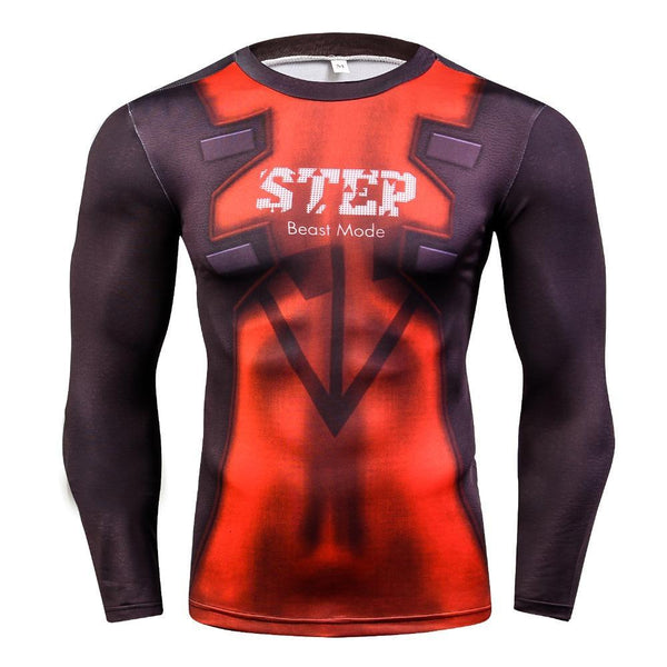 DEADPOOL Long Sleeve Compression Shirt for Men