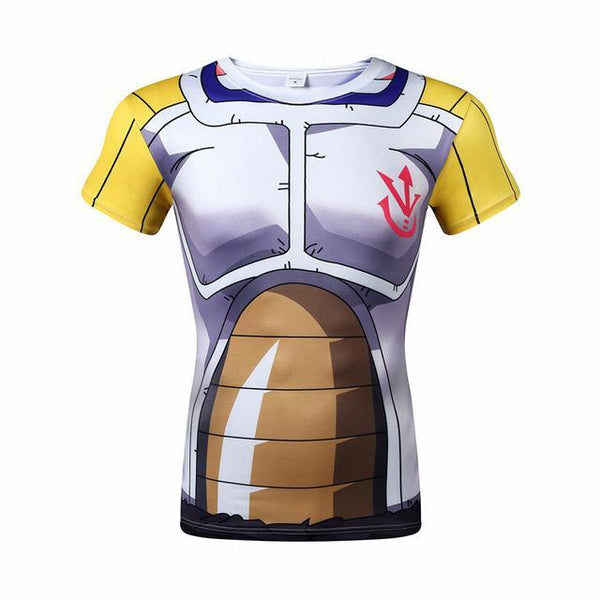 DRAGON BALL Z King Vegeta Short Sleeve Compression Shirt for Men