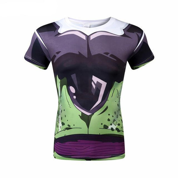 DRAGON BALL Z Cell Short Sleeve Compression Shirt for Men