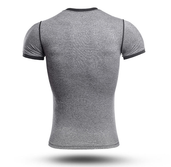 Gray PUNISHER Compression Shirt for Men (Short Sleeve)