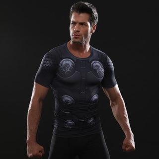 Infinity War THOR Short Sleeve Compression Shirt for Men