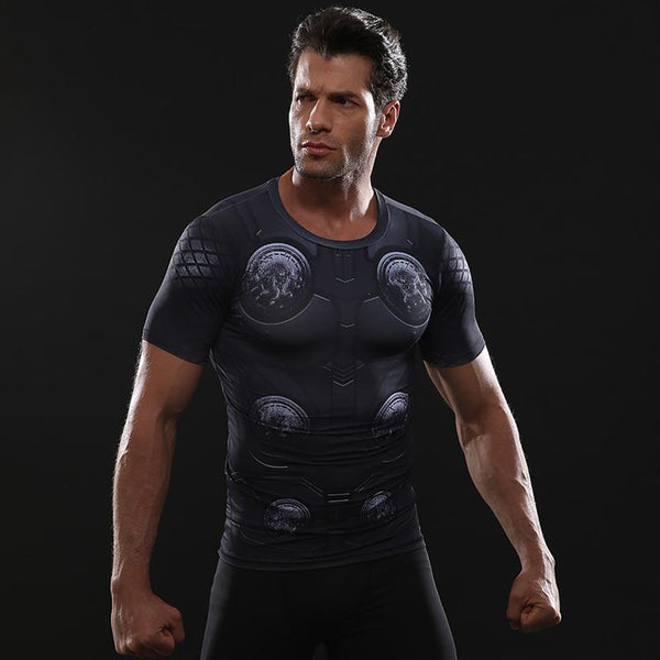 Infinity War THOR Short Sleeve Compression Shirt for Men