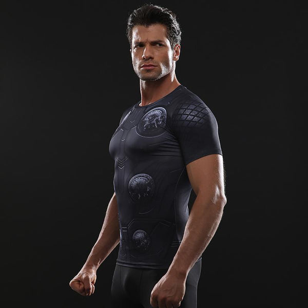 Infinity War THOR Short Sleeve Compression Shirt for Men