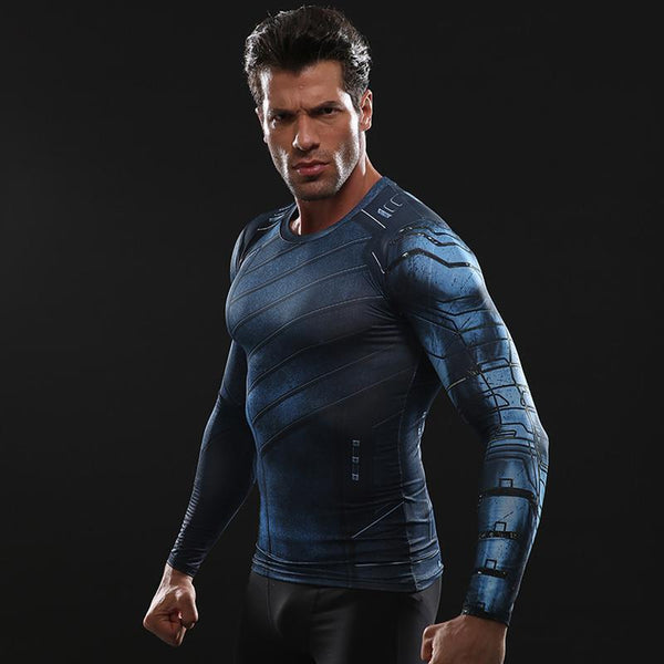 Infinity War WINTER SOLDIER Long Sleeve Compression Shirt for Men