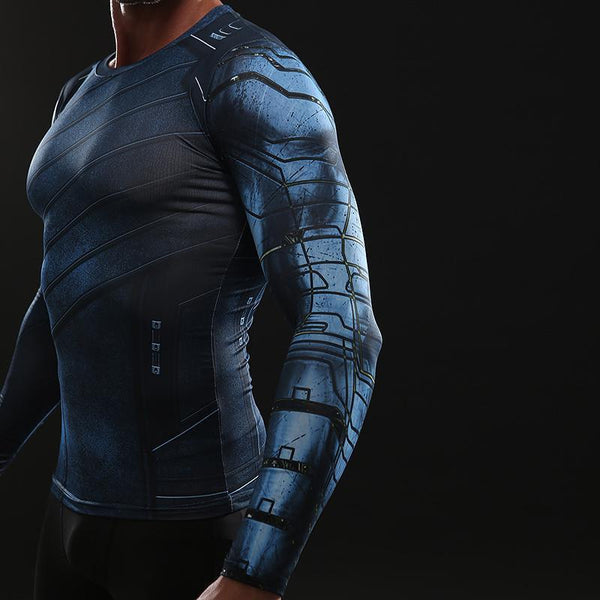 Infinity War WINTER SOLDIER Long Sleeve Compression Shirt for Men