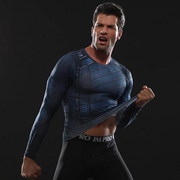 Infinity War WINTER SOLDIER Long Sleeve Compression Shirt for Men